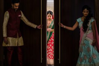 Asian wedding bride entry