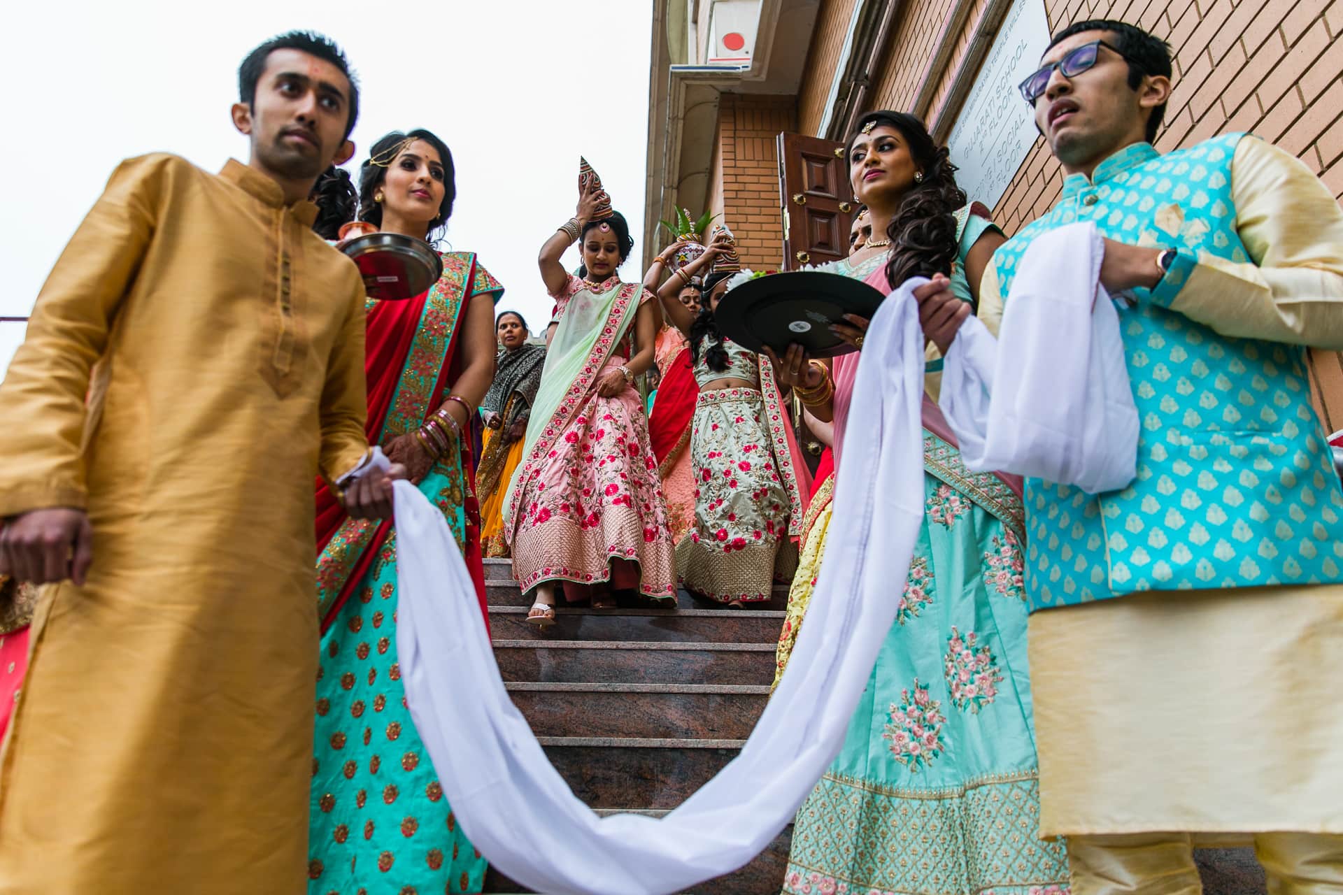 Bride's side coming to welcome the groom