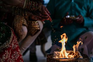 Agni ceremony during Hindu wedding