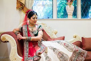 Hindu Bridal portrait at Hare Krishna Mandir in Watford