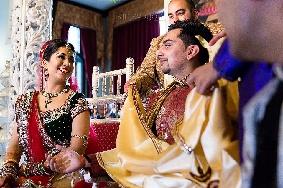 Wedding inside Hare Krishna Mandir