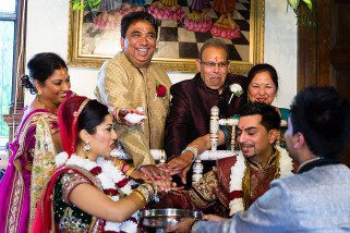 Hindu Wedding ceremony at Hare Krishna Mandir