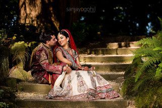 Hindu Wedding Portrait at ISKCON Bhaktivedanta Manor Hare Krishna Temple Watford