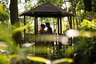 Hindu Wedding Portrait at ISKCON Bhaktivedanta Manor Hare Krishna Temple Watford