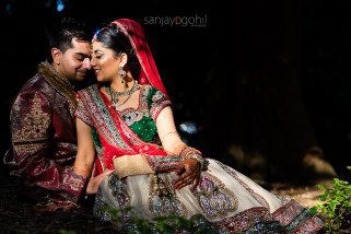 Hindu Wedding Portrait at ISKCON Bhaktivedanta Manor Hare Krishna Temple Watford