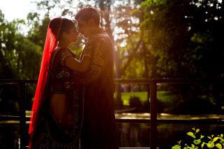 Hindu Wedding Portrait at ISKCON Bhaktivedanta Manor Hare Krishna Temple Watford