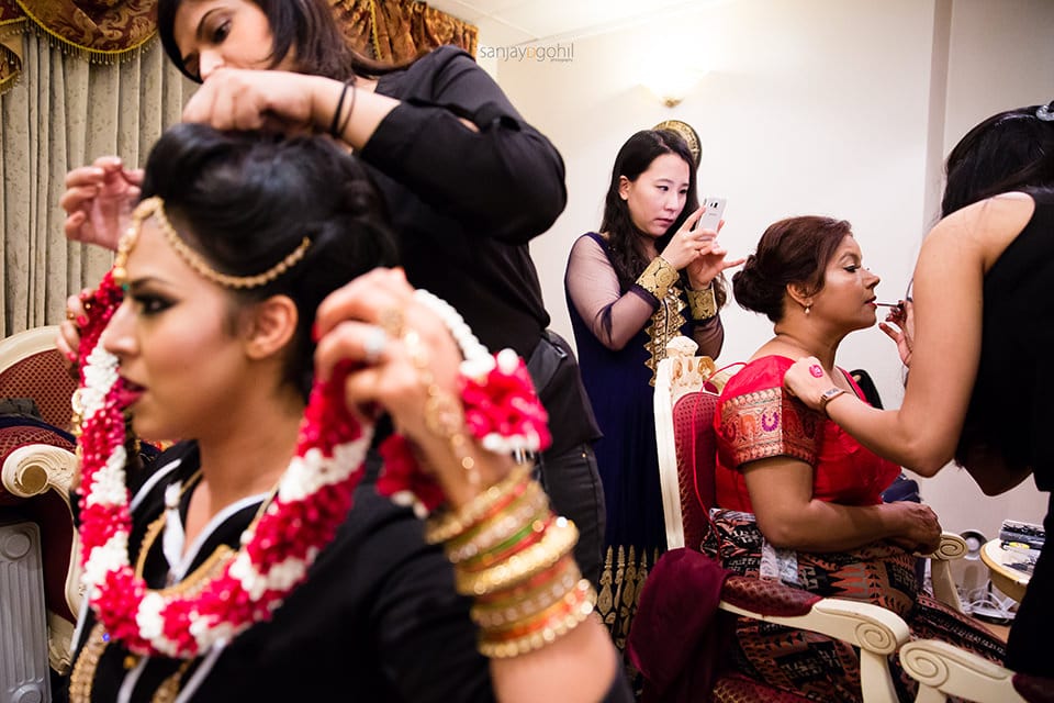 Asian Wedding bride getting ready