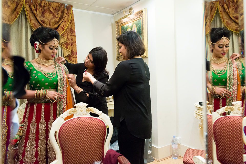 Asian Wedding bride getting ready