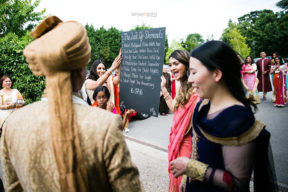 Brides' sisters during leaving ceremony