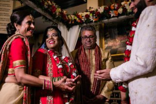 Bride performing Hindu wedding ceremony