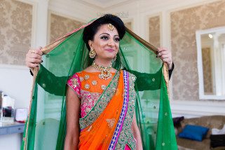 Asian Bride getting ready