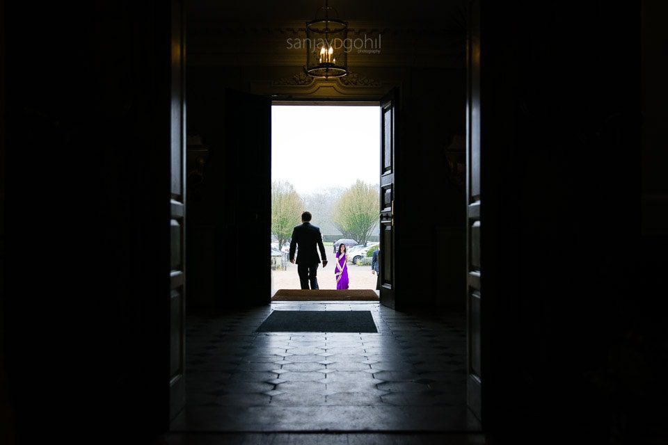 Wedding guests arriving