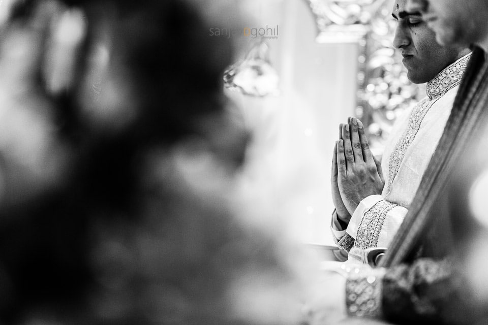 Groom praying