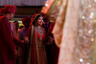 Arrival of hindu wedding bride