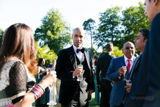 Outdoor wedding reception party at Savil Court