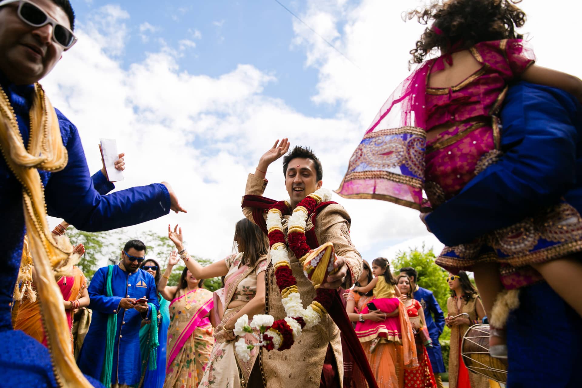 Hindu Wedding Groom dancing