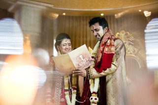 Seven Steps ceremony during Hindu Wedding