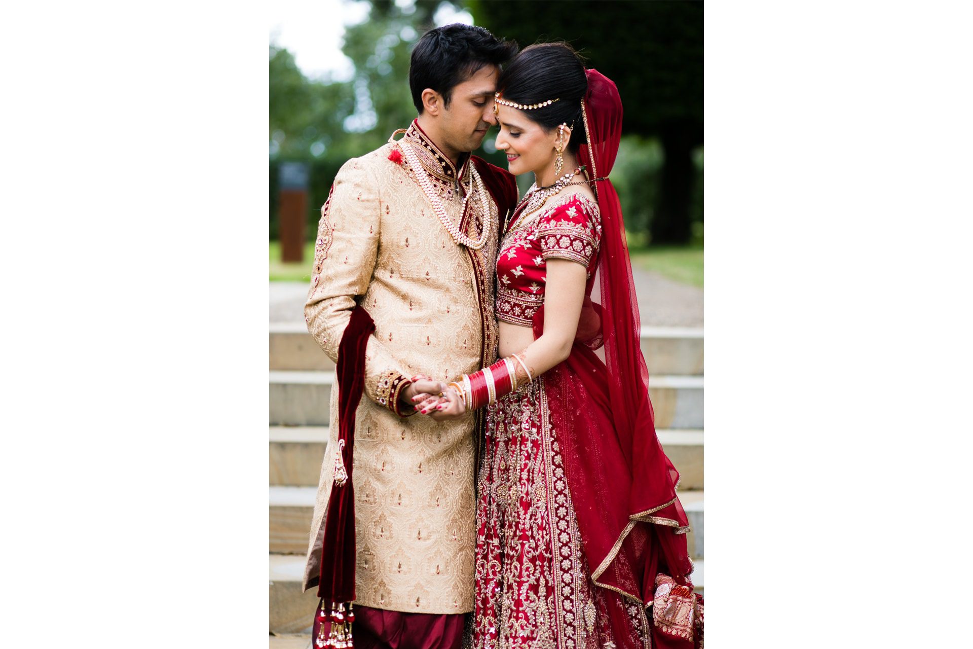 Bride and Groom Portrait at The Grove in Hertfordshire