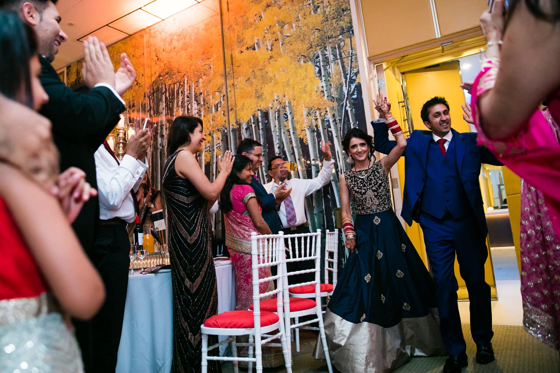 Bride and Groom entrance for reception party