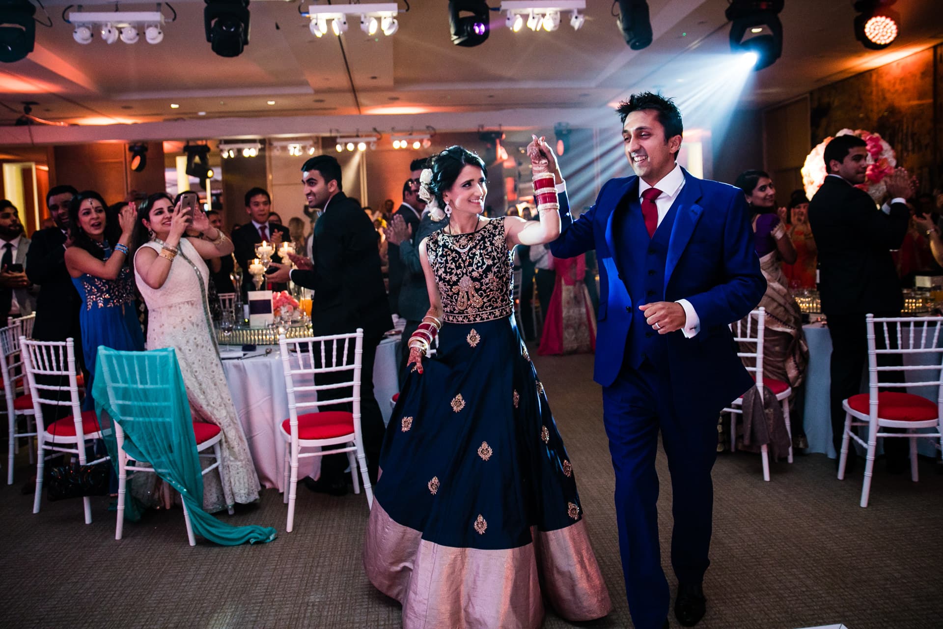 Bride and Groom entrance for reception party