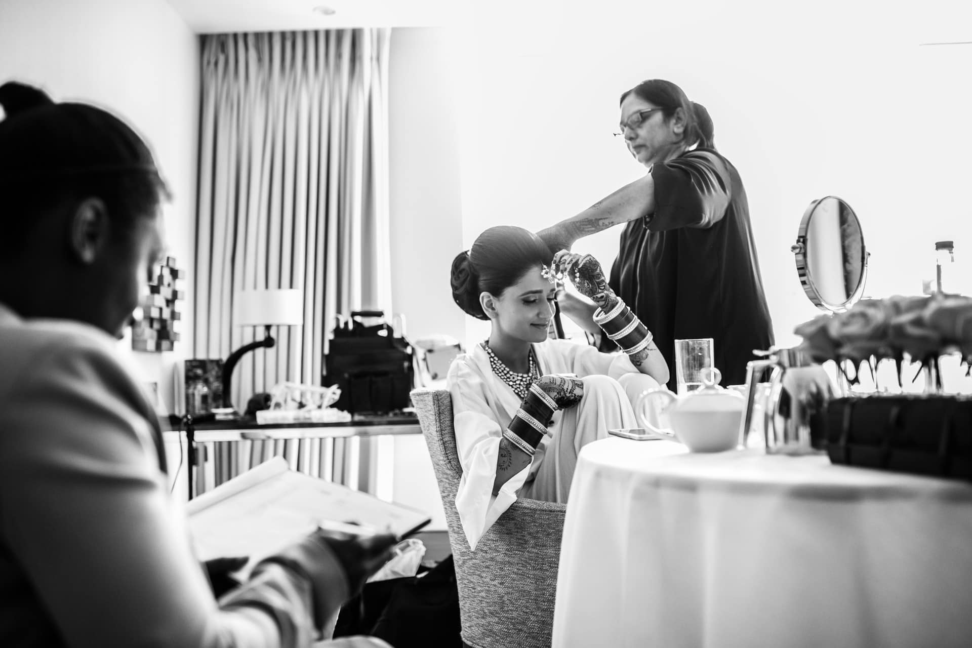 Asian Wedding Bride getting ready