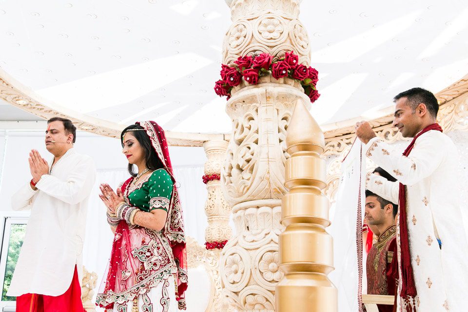 Bride praying