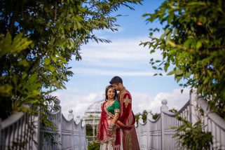 Asian Wedding portrait at Manor of Groves