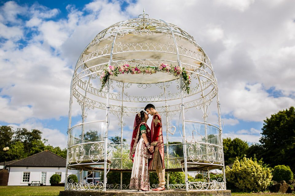 Hindu wedding portrait at Manor of Groves