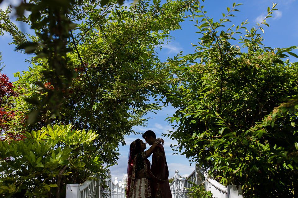 Asian Wedding portrait at Manor of Groves