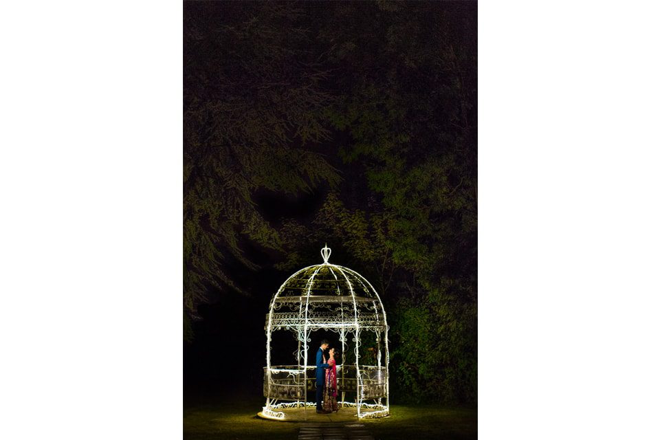 Hindu wedding portrait at Manor of Groves