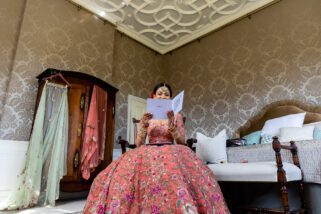 Indian bride getting ready at North Mymms