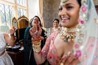 Indian bridesmaid's first look