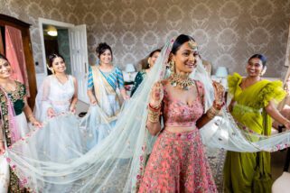 Indian bridesmaid's first look