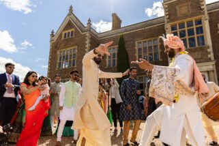 Indian wedding groom arrival at North Mymms