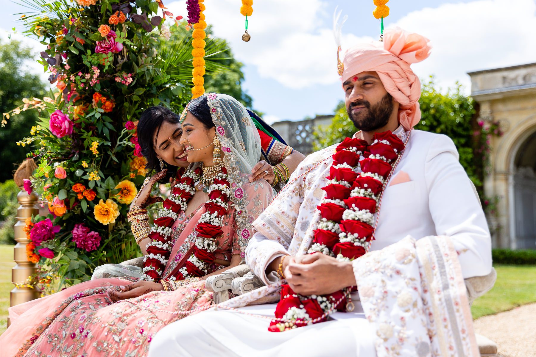 Hindu wedding blessings from family members