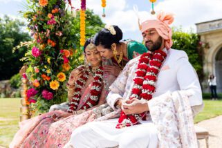 Hindu wedding blessings from family members