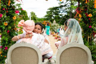 Hindu wedding blessings from family members