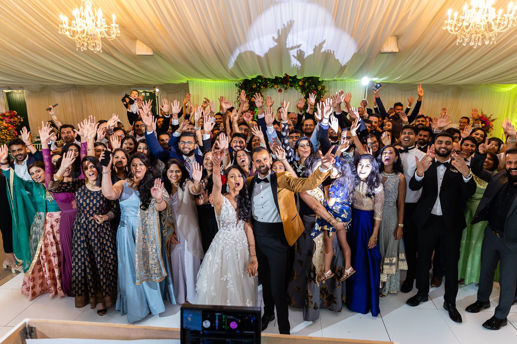 Wedding reception party at North Mymms Park