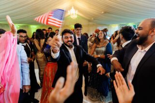 Wedding reception party at North Mymms Park