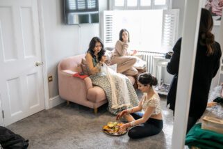 Asian Bride getting ready