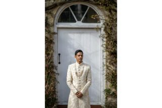 Asian groom portrait