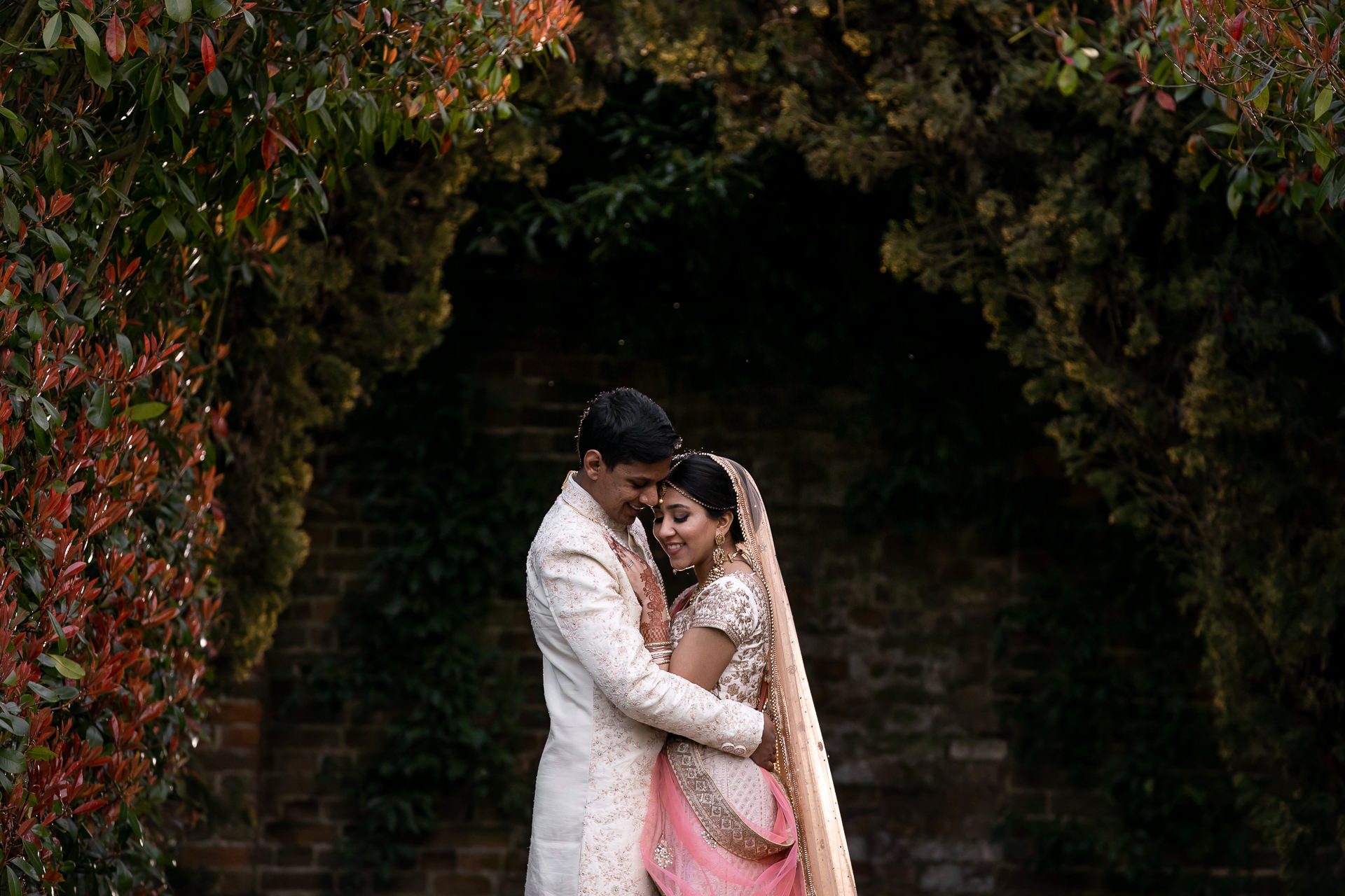 Hindu wedding portrait at Northbrook Park