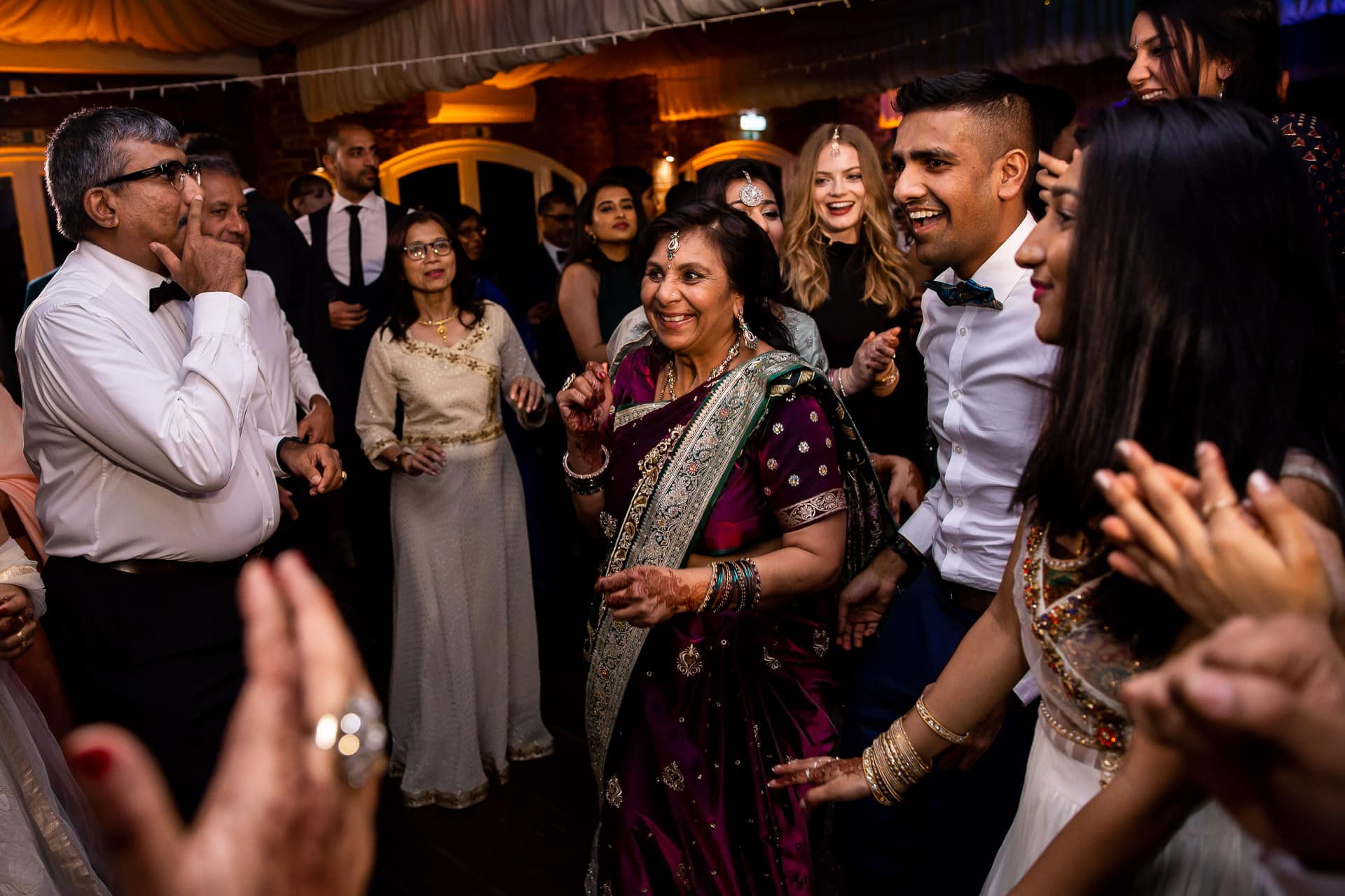 Hindu wedding reception party at Northbook Park