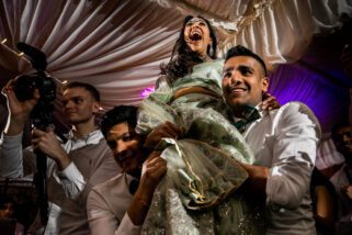 Hindu wedding reception party at Northbook Park