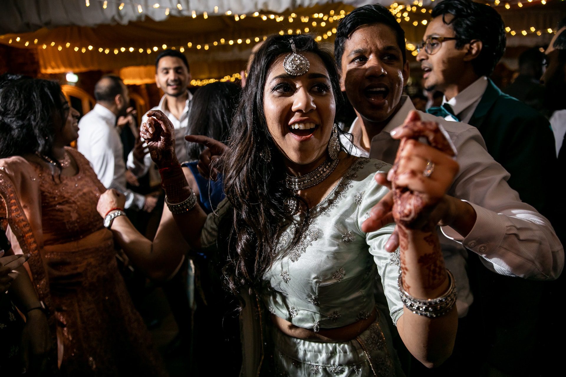 Hindu wedding reception party at Northbook Park