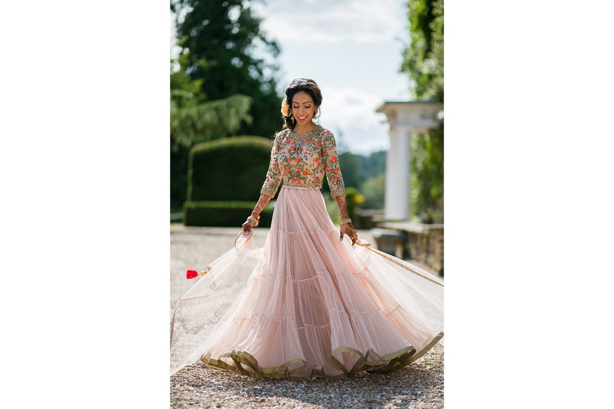 Asian Wedding bride spinning around