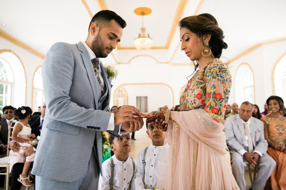 Civil wedding ceremony at Northbrook Park