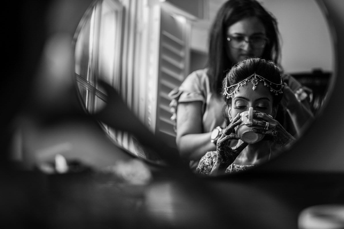 Asian Bride getting ready