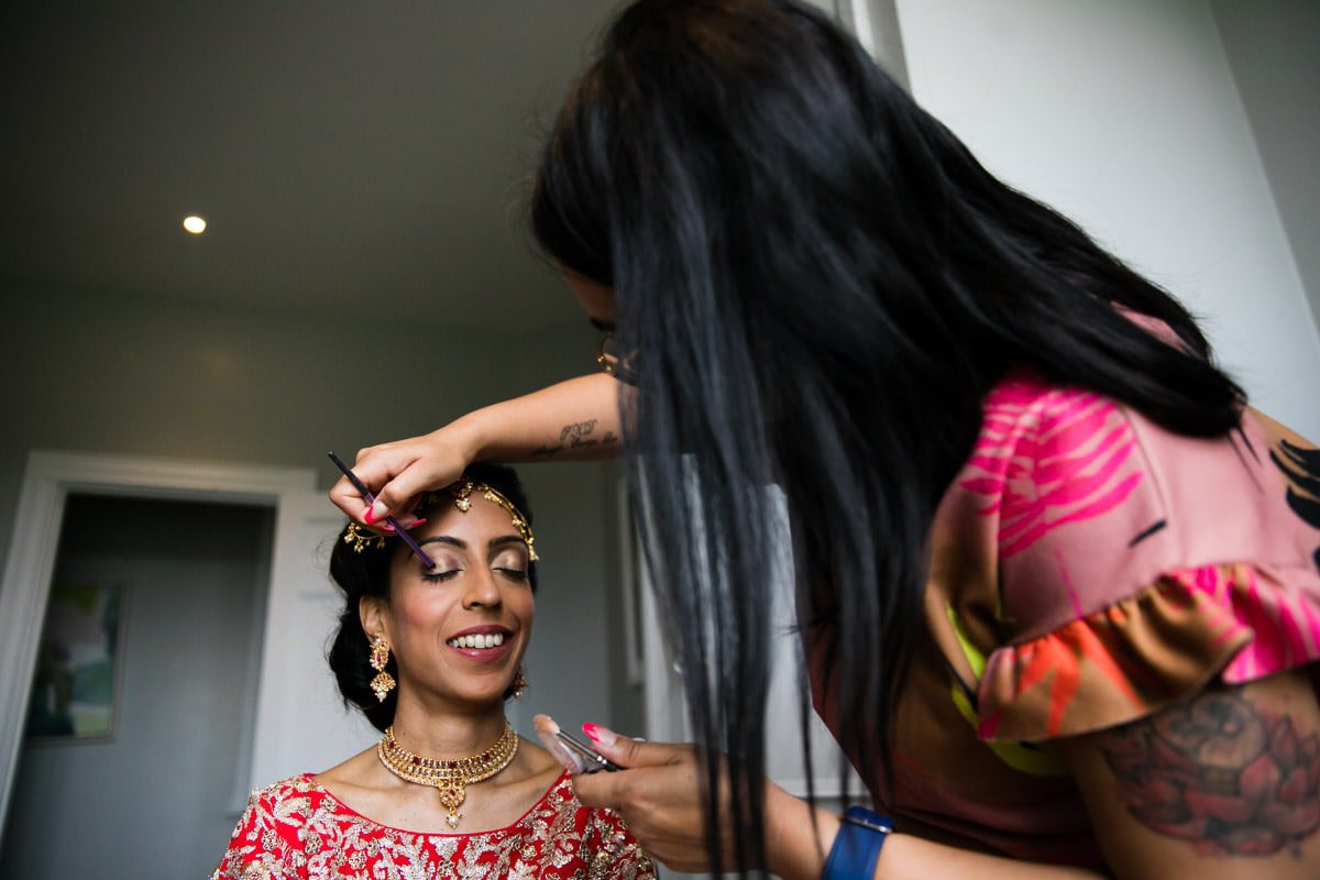 Asian Bride getting ready