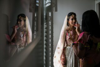 Asian Bride getting ready for her wedding